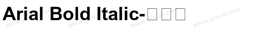 Arial Bold Italic字体转换